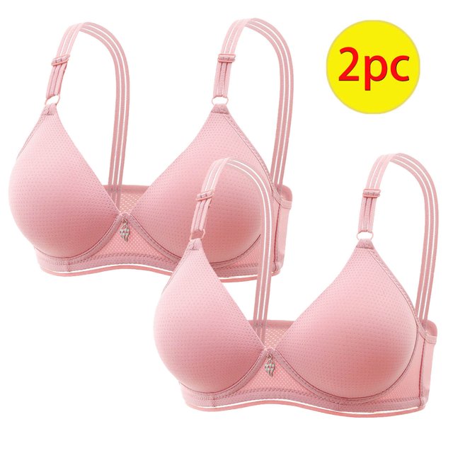 Bras for Women, 2PC Womans Color Comfortable Hollow Out Perspective Bra Underwear No Rims