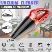 DC12V 120W Cordless Vacuum Cleaner, Handheld Vacuum Cleaner with 5 Brush Tube Fittings Rechargeable Dust Pet Hair Vacuum Cleaner for Home Car Cleaning
