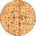 thumbnail image 1 of Ahgly Company Indoor Round Oriental Orange Traditional Area Rugs, 8' Round, 1 of 4