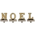 thumbnail image 2 of Northlight LED Lighted "NOEL" Christmas Stocking Holder - 6.5" - Gold and Silver - Set of 4, 2 of 9