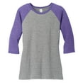 thumbnail image 5 of Mafoose Womens Perfect Tri 3/4-Sleeve Female Raglan T-Shirt Purple Frost/ Grey Frost 4XL, 5 of 6