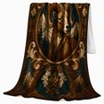 thumbnail image 2 of Bighorn Ram Mountain Wilderness Scene Wildlife Art, Peaceful Mountain Lake Scene, Warm Flannel Blanket for Cabin and Lodge, Outdoor Lovers Friendship Gift, Artistic Home Decor, 2 of 9