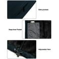 thumbnail image 4 of Little Donkey Andy Men's Lightweight Jacket Water Resistant Windbreaker Fleece Lined Warm Coat Black Blue XL, 4 of 5