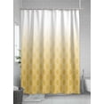 thumbnail image 5 of Fsddascl Morocco Yellow Shower Curtain Set - 72" x 78" Washable Bathtub Curtain with 12 Hooks, Geometric Abstract Plaid Gradient Waterproof Fabric Stall Shower Curtains for Bathroom/Bathtub Décor, 5 of 6