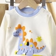 thumbnail image 4 of TOWED22 Kids Toddler Girls 2pcs Fall Winter Outfits Cute Long Sleeve Soft Top and Relaxed Joggers Pants Set Print Clothes Clothing(Blue,4-5 Y), 4 of 5