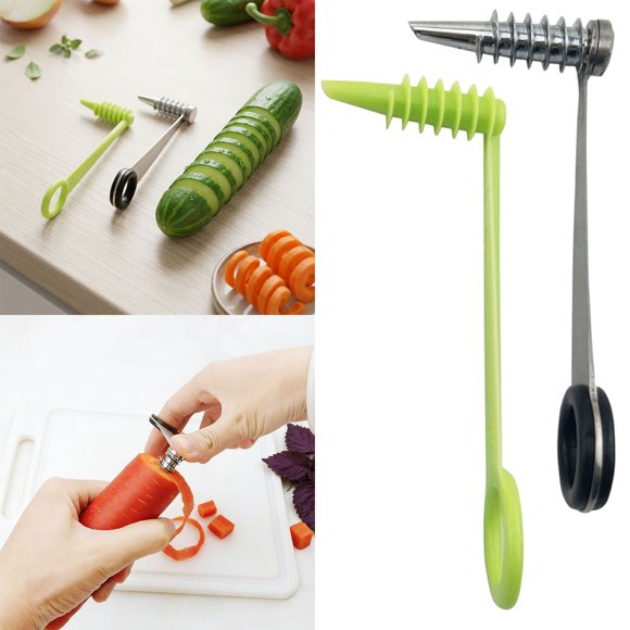Coupe-légumes en Spirale Trancheur pour des Rubans Bouclés Parfaits et des Garnitures Décoratives Facile pour la Cuisine avec Poignée Ergonomique