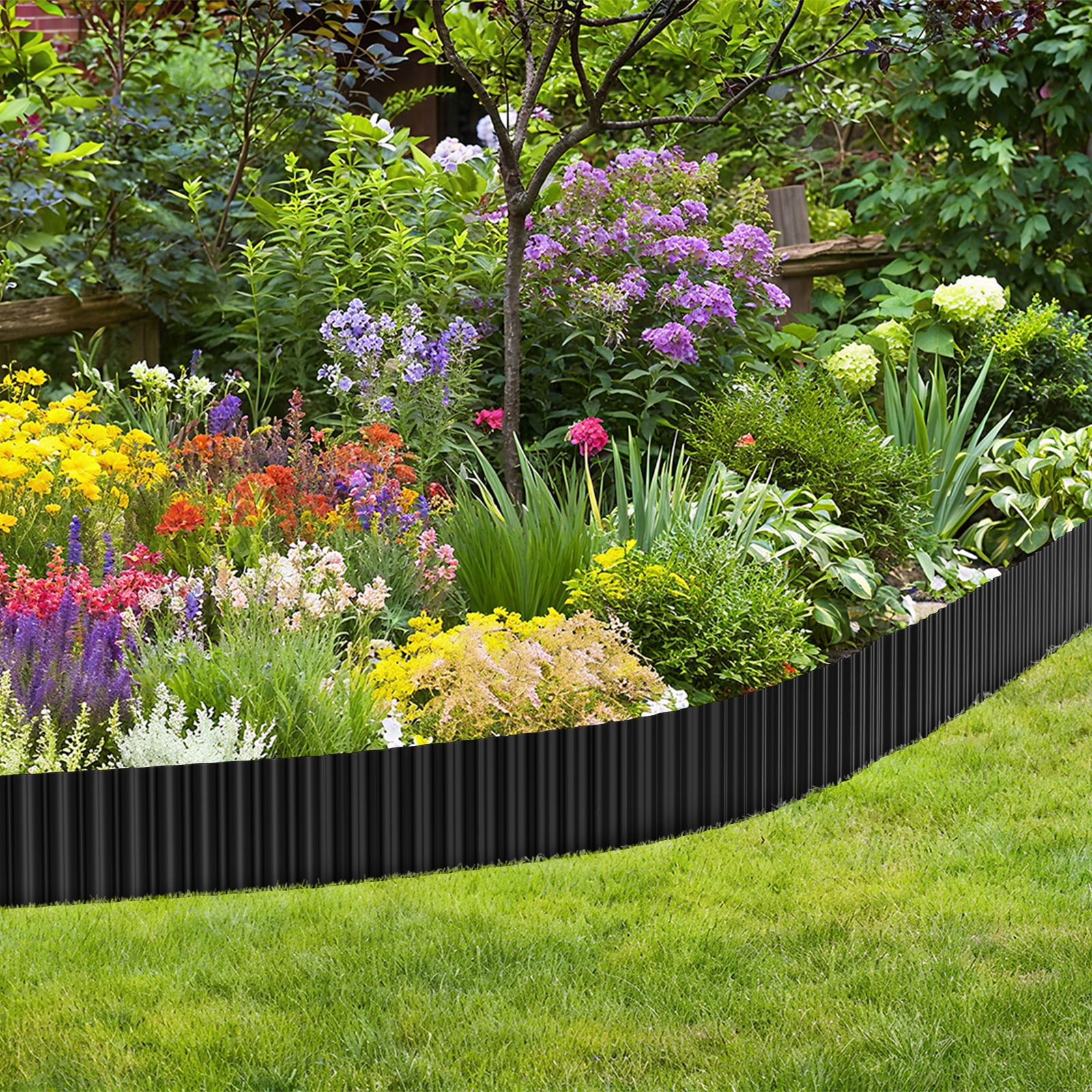 EcoBorder CURB-GRN-4PK 4 ft. Curb Border Rubber Edging, Green, 4
