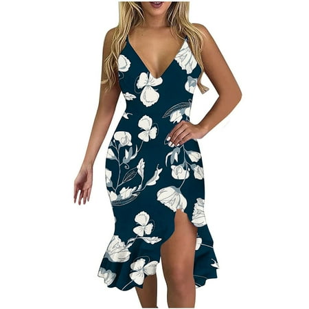 

YanHoo Women s Maxi Dress Summer Casual Sundress Sleeveless Long Dresses Hawaiian Beach Maxi Dress
