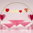 thumbnail image 4 of BKBP Bannière Je t'Aime, Bannière de la Saint-Valentin & Cœurs Rouges Or Décoration Guirlande pour Proposition Anniversaire Cour Mariage Anniversaire Décoration de Fête Nuptiale, 4 of 9