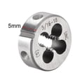 thumbnail image 3 of Uxcell 5/16-18 UNC Alloy Tool Steel Machine Thread Round Threading Dies 2 Pack, 3 of 3