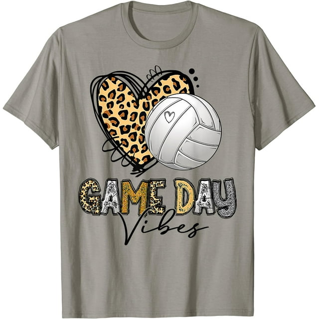 T-Shirt Léopard Maman de Volleyball Jeu Jour de Volleyball - comme sur l'Image - S