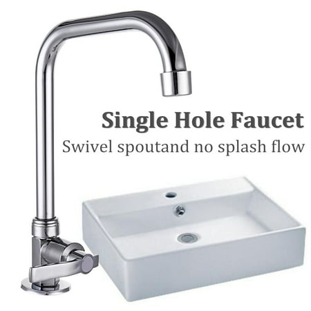 Two Hole Basin Taps - Meigar Floor Mount Single Hole Faucets Kitchen Wash Basin Faucet Mixer Water Taps