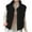Black, variant on Womens Casual Vest Jacket Solid Color Sleeveless Button Down Thicken Coat Fall Winter Thermal Outwear
