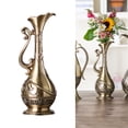 thumbnail image 2 of Carving Metal Decorative Bronze Vases Flower Arrangements Container For Home Accent Table Centerpieces Planter Pots, 2 of 9