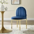 thumbnail image 2 of Tufted Side Dining Chair, Velvet, Gold Blue Navy, Modern Contemporary Urban Design, Kitchen Room Cafe Bistro Restaurant Hospitality, 2 of 9