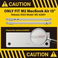 thumbnail image 4 of IBENZER Compatible with 2025 2024 2023 2022 MacBook Air 13 inch Case M4 A3240 M3 A3113 M2 A2681, Hard Shell Case with Keyboard Cover & Screen Film for Mac Air 13.6", Crystal Black, W-MAT13-KK-CYBK+2, 4 of 10