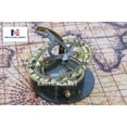 thumbnail image 2 of Brass Sundial Compass - Solid Brass Sun Dial Beautiful Antique Look Nautical Sundial Compass, 2 of 5