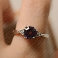 thumbnail image 4 of Alexandrite ring, June birthstone octagon cut ring, white gold engagement ring, 4 of 4