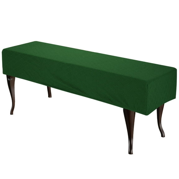 Uxcell Bench Cushion Cover Stretch Jacquard Checkered Dining Bench Cover, Olive Green