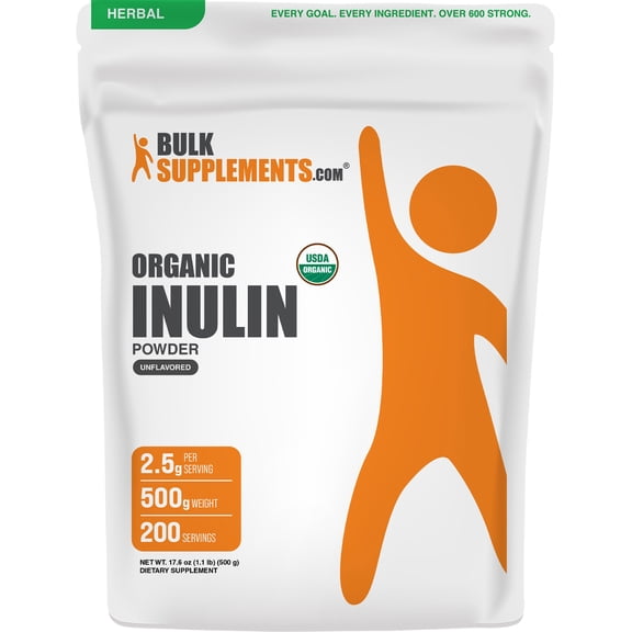 BulkSupplements Inulin Powder - 500 Grams (1.1 lbs)