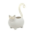 thumbnail image 1 of Sagebrook Home 6" Kitty Trinket Tray, White, 1 of 2