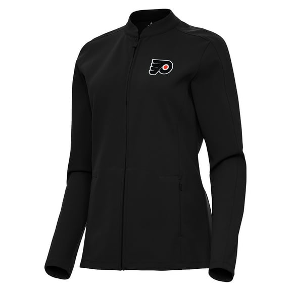 Women's Antigua Black Philadelphia Flyers Regard Full-Zip Jacket