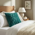 thumbnail image 5 of DaDa Bedding Jewel Tones Emerald Green Blue Luxury Faux Fur Throw Pillow Cover (171805), 5 of 7