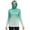 Aqua Green Spot Gradient, variant on Bassdash FS23W Women's UPF 50+ Fishing Hoodie Shirt With Face Mask Thumb Holes