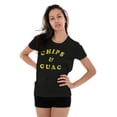 thumbnail image 4 of Chips and Guac Food Lover Workout Gym Womens Slim Fit Graphic Tee Brisco Brands L, 4 of 5