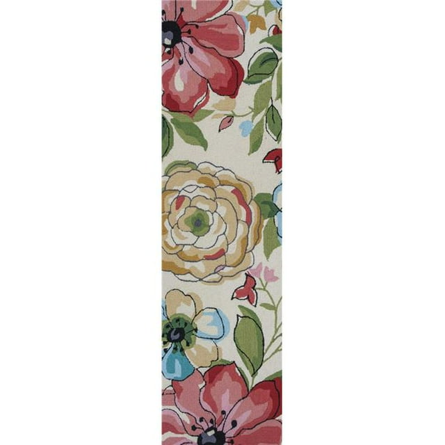 HomeRoots 353716 2 ft. x 7 ft. 6 in. Runner Polyester Sand Area Rug