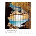 thumbnail image 1 of Cortina para colgar en la pared Poliéster con patrón de océano Adorno para ventana Suministros de impresión para sala de estar Dormitorio Baño M, 2 piezas Inevent HA010891-02, 1 of 7