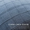 thumbnail image 2 of SUSIELADY Set of 2 Decorative Linen Check Throw Pillow Covers, 20×12 Inch, Neutral Farmhouse Vintage Boho Cushion Covers for Sofa, Chair, Bedroom, Living Room, Blue, 2 of 14