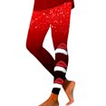 thumbnail image 1 of Gibobby Leggings para mujer Leggings de yoga ajustados con estampado navideño degradado para mujer, levantamiento de cadera, fitness,(Rojo,G), 1 of 5