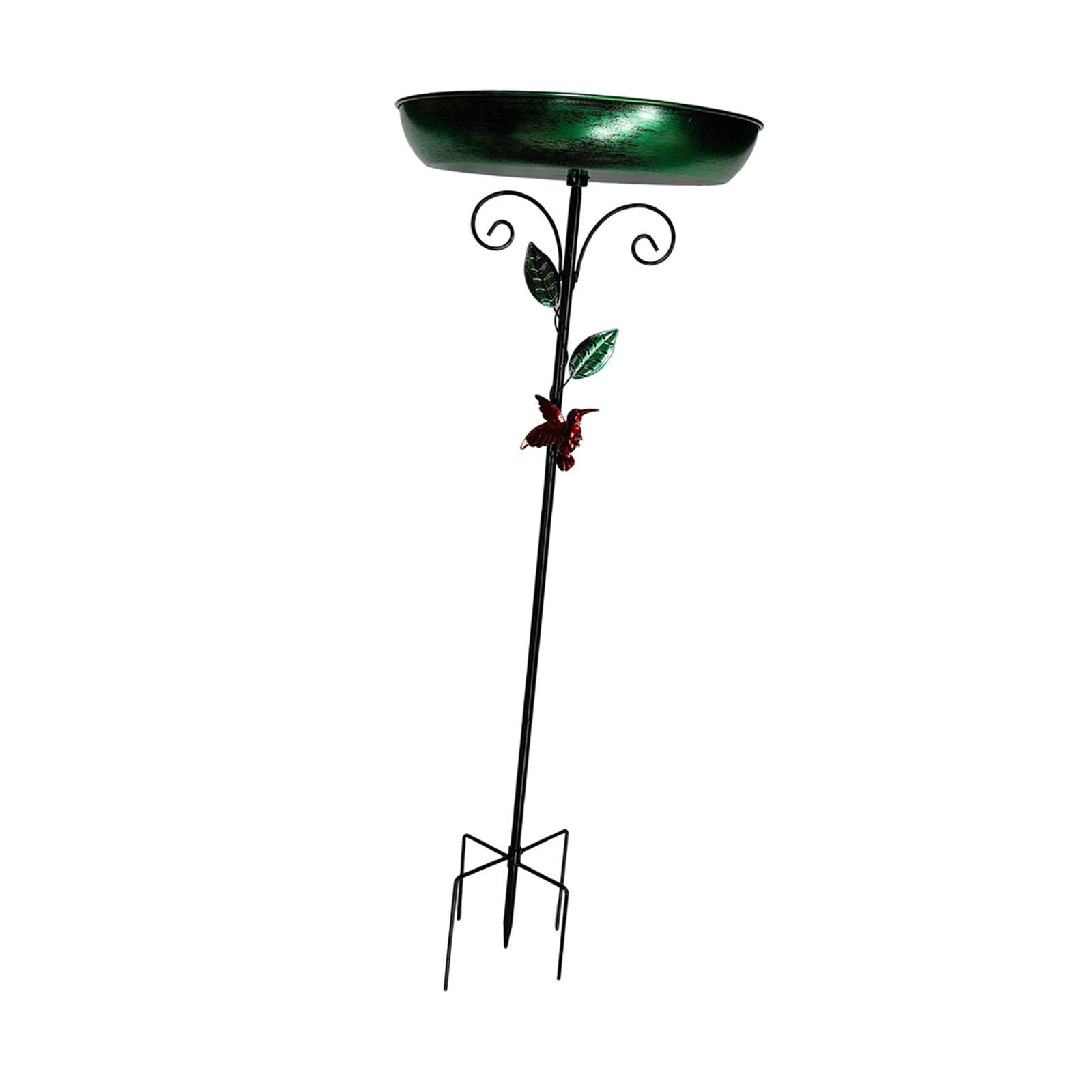 figatia Outdoor Metal Bird Bath Bird Feeder Multipurpose Easily Install Feeding Tray