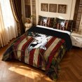 thumbnail image 2 of Manfei Rustic US Flag King Size Comforter Sets, Contemporary Art Camo Comforters King Size, Coyote Brown, Black Reversible, 3pcs, 1 Comforter and 2 Pillowcases, 2 of 7