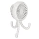 thumbnail image 2 of Mini ventilador portátil de 3 velocidades, giratorio 360°, recargable, con trípode flexible para oficina, dormitorio, camping, color blanco, 2 of 14