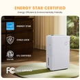 thumbnail image 6 of SHOUFTW 80 Pint Dehumidifier for Basement, Large Room & Home, 176 oz Water Tank, Built-in Pump, Auto Drain, Auto Shut-Off, Smart Humidity Control, Quiet Portable Dehumidifier, 6 of 10