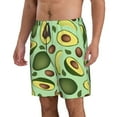 thumbnail image 2 of Kll Avocado With Seeds Men'S Casual Summer Beach Shorts Hawaiian Shorts With Pockets-Medium, 2 of 9