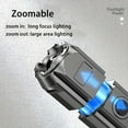 thumbnail image 5 of Tactical Flashlight, 2000 Lumens Super Bright Zoomable Flashlight - IPX5 Waterproof, Rechargeable, Long Lasting - for Camping, Hiking, Hunting, Fishing & Emergency Kits, 5 of 9