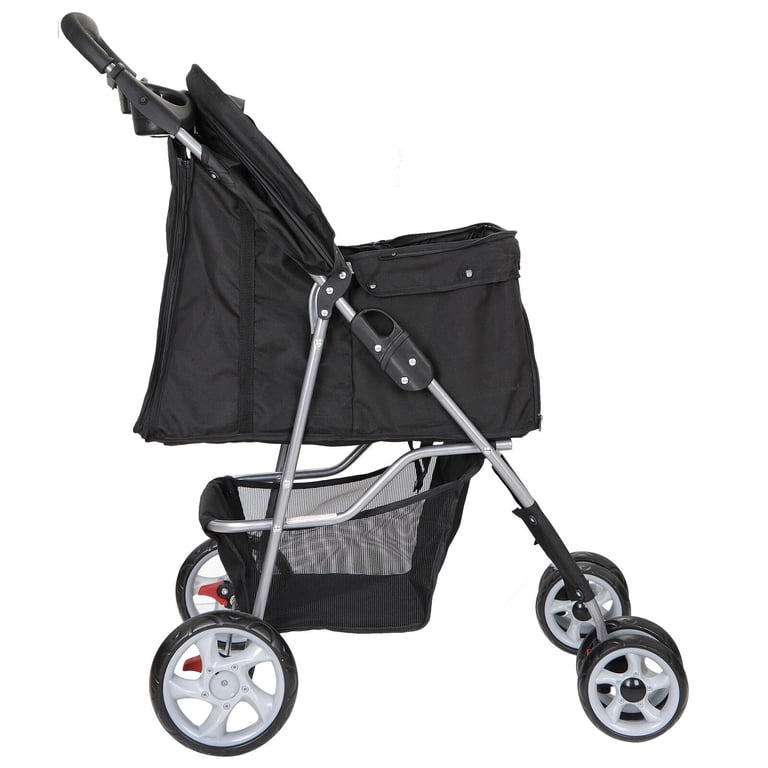 ZenStyle Foldable Dog Stroller with Detachable Carrier, Black photo 3
