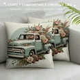 thumbnail image 3 of JRXY Spring Pillow Covers Flowers Truck Decorative Pillow Cases Summer Decorations Farmhouse Home Decor Cushion Case for Couch Sofa White, 3 of 5