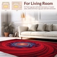 thumbnail image 2 of ODIKA 8'x10' Machine Washable Non-Slip Area Rug, Nebula Spiral Galaxy Starburst Dreamscape High Traffic Rug, Red, 496097, 2 of 7