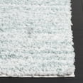 thumbnail image 3 of SAFAVIEH Rumi Barrett Striped Polyester Shag Area Rug, Aqua/Ivory, 8' x 10', 3 of 7