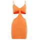 thumbnail image 2 of Txlixc Vestido de tirantes de color liso para mujer, falda adelgazante con cintura hueca y cuello bajo Txlixc  Sexy, 2 of 8