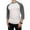 White / Gray, variant on Men's 100% Cotton 3/4 Length Sleeve Raglan Baseball T-Shirt