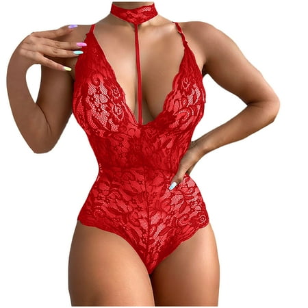 PuPy Sexy Black Lingerie for Women Plus Size Lingerie for Women Sexy Babydoll Lingerie for Women Cotton Valentine s Day Teddy Lingerie One Piece Lingerie for Women Mesh Clearance under $10