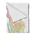 thumbnail image 2 of Rainbow Mandala Soft Flannel Fleece Throw Blanket, Yoga Themed Meditating Woman Outline with Mandala Patterned Background, Cozy Plush for Indoor and Outdoor Use, 60" x 80", Multicolor, by Ambesonne, 2 of 5