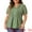 Green, variant on DARING DIVA Women's Plus Pleated T-Shirts Notched V Neck Floral Tops 1X Brown