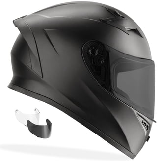 duke helmets dk 120 full face motorcycle helmet GDM Ghost Matte Black X-Large / Matte Black / Gold & Clear 120 Full Face Motorcycle Helmet Aerodynamic shell design constructed using an advanced lightweight composite poly GDM DEMON Full Face Motorcycle