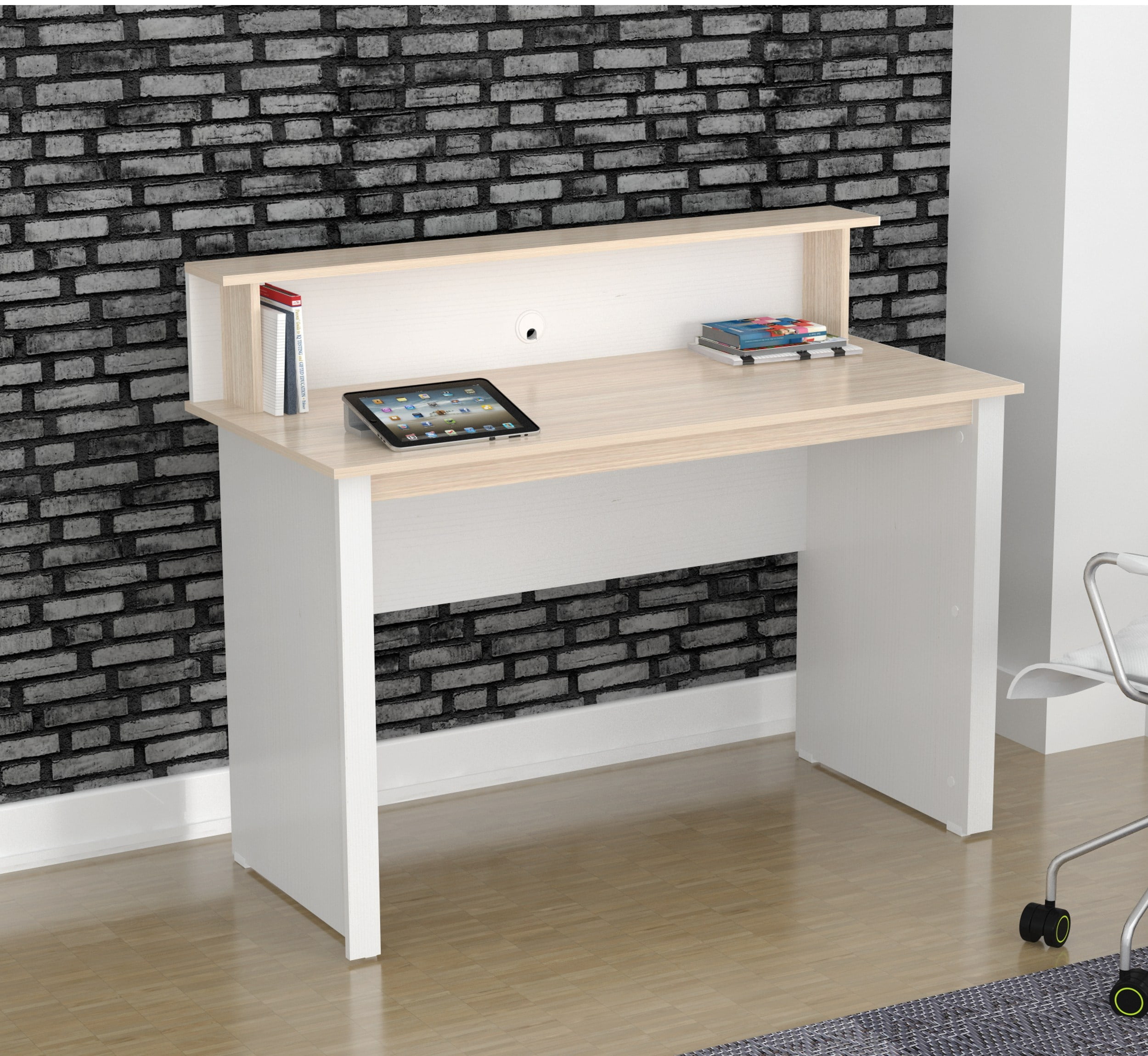 Inval Laura Contemporary Laricinawhite/beech Writing Desk Walmart